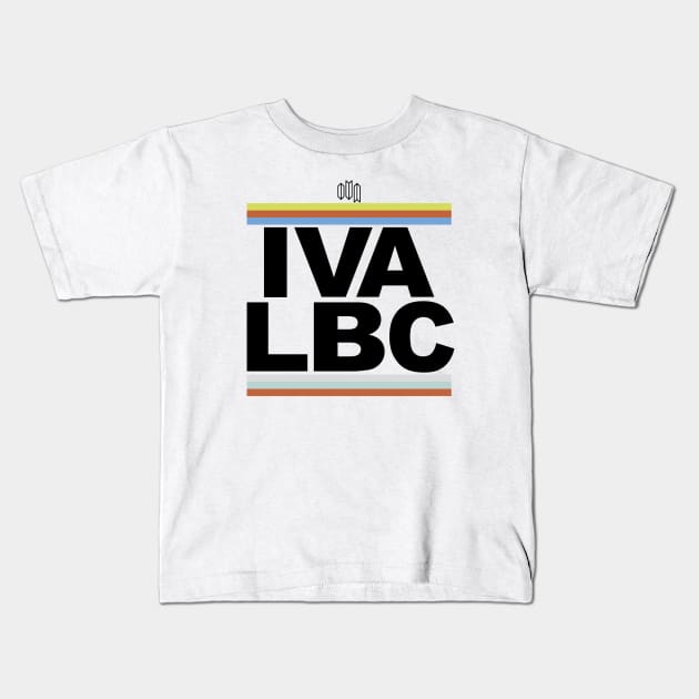 IVA LBC (black type version) Kids T-Shirt by IVA Middle School